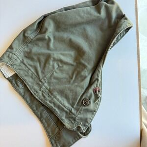Vintage US Military Field Jacket Hood Olive Drab Cotton Sateen M-1951 M-1965